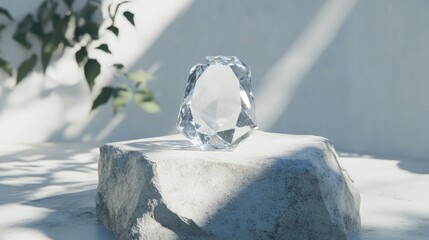Poster - A gemstone-cutting simulation showcasing how light interacts with different faceting techniques.