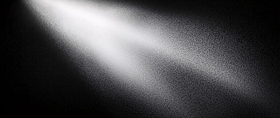 Poster - Abstract Black and White Background with a Spotlight and Grainy Texture