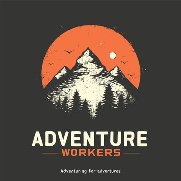 Highking and camping t-shirt design vector.