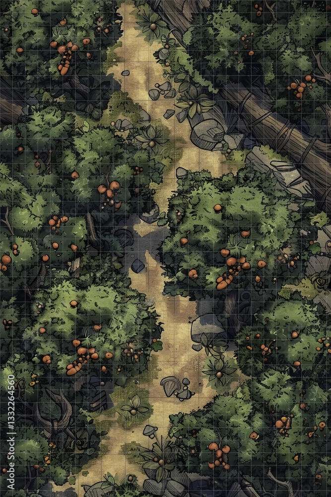DND battlemap gridded fantasy map ideal for tabletop gaming versatile ...