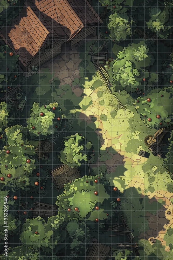 DND Battlemap Gridded Fantasy Map for Tabletop Roleplaying Games ...
