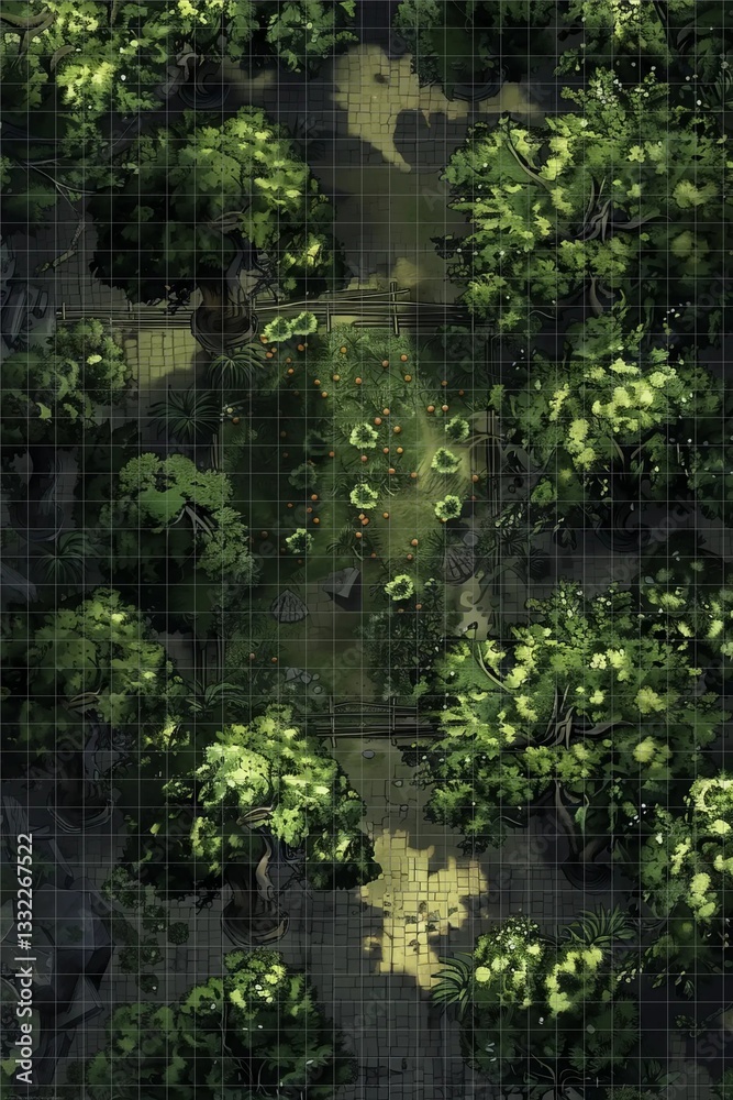 DND Battlemaps Gridded DND Map for Tabletop RPG Adventure Cursed ...