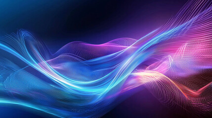 Poster - Abstract Colorful Wave Background Digital Art Graphic Design Illustration