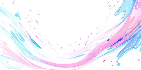 Wall Mural - a colorful, wavy line with pink, blue, and white colors