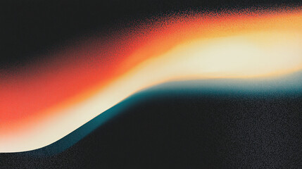 Poster - Abstract Gradient Landscape  A Vivid Transition of Colors Across a Dark Horizon