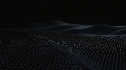 Poster - Abstract Dark Waves: A mesmerizing close-up showcases abstract waves in a dark and moody tone, evoking a sense of mystery and depth, the waves forming a texture.