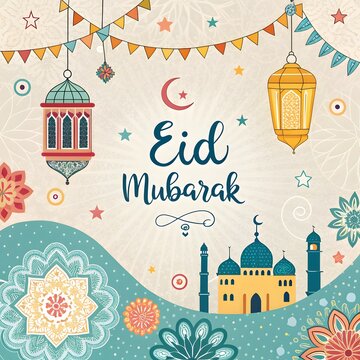 horizontal, invitation, islam, no people, greeting card, illustration