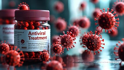 Poster - Exploring antiviral treatment solutions through innovative AI-generated visuals