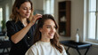 © HaJung - Transform Your Look: Expert Hair Treatment for Flat Hair at Our Fashion-Forward Salon - Elevate Your Confidence with Professional Care and Stylish Solutions in a Chic Vector Illustration