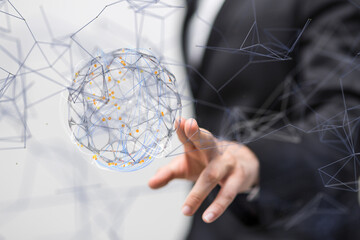 Aufkleber - the Global Network Of People global - neural network exposure digital