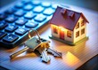 © Danicha - Tilt-Shift Photo: Home Keys, Calculator & Mortgage Papers - Financial Planning Concept