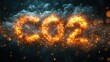 © Fandy creators - Abstract representation of CO2 emissions, smoky background