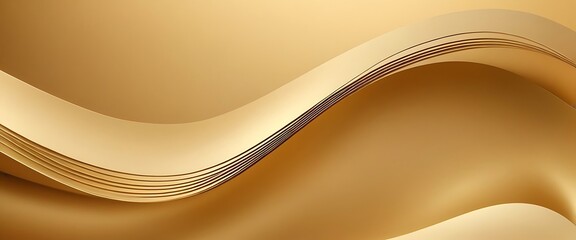Poster - Abstract background with elegant white waves and subtle gold lines. Perfect for presentations, websites,horizontal, no people, photography, beige, color image, empty, backgrounds,123