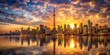 © Danicha - Toronto Sunset Skyline: Golden Hour Cityscape with Bokeh Effect