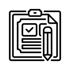 Poster - Document Signing line icon. Universal creative premium symbol. Vector sign icon logo template. Vector illustration