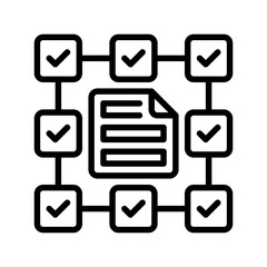 Poster - Task Management line icon. Universal creative premium symbol. Vector sign icon logo template. Vector illustration
