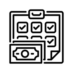 Poster - Budget Plan line icon. Universal creative premium symbol. Vector sign icon logo template. Vector illustration