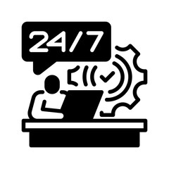 Poster - Customer Support line icon. Universal creative premium symbol. Vector sign icon logo template. Vector illustration