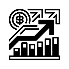 Poster - Graph Growth line icon. Universal creative premium symbol. Vector sign icon logo template. Vector illustration