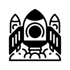 Poster - Startup Rocket line icon. Universal creative premium symbol. Vector sign icon logo template. Vector illustration