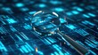 © Maftukhul - Digital data analysis with magnifying glass