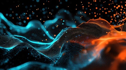 Poster - a dynamic and visually captivating futuristic digital landscape featuring generative ai inspired par
