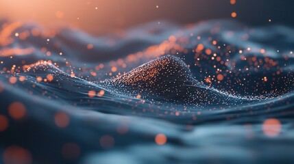 Poster - mesmerizing abstract visualization of fluid dynamic sound waves with vibrant colors and captivating 