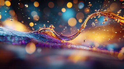 Poster - vibrant and mesmerizing abstract image featuring glowing 3d shapes fluid motion and a kaleidoscope o