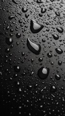 Aufkleber - Raindrops gently slide down the window, creating a mesmerizing dance of reflections and shadows. Each droplet captures the dim light, adding a serene ambiance to the space