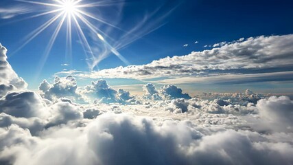 Wall Mural - Beautiful cloud formations under bright sunlight in the sky