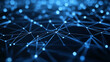 © Farid - A digital network of interconnected points and lines forms an abstract technological background, illustrating data communication structures