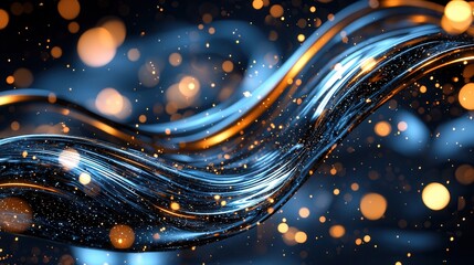 Poster - Mesmerizing abstract design featuring vibrant glowing sound wave lines in a high speed futuristic visual display
