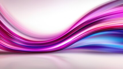 Poster - A dynamic and visually striking abstract background featuring vibrant neon pink and blue wave like lines that flow and twist in a mesmerizing glowing display