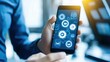 © Exnoi - Modern Smartphone Displaying Innovative Technology and App Icons