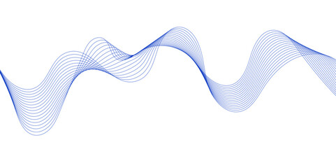 Poster - Abstract background with waves for banner. Web banner size. Vector background with lines. Element for design isolated on white.