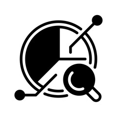 Poster - Pie Chart Analysis line icon. linear style sign for mobile concept and web design. Outline vector icon. Symbol, logo illustration. Vector graphic