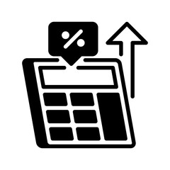 Poster - ROI Calculation line icon. linear style sign for mobile concept and web design. Outline vector icon. Symbol, logo illustration. Vector graphic