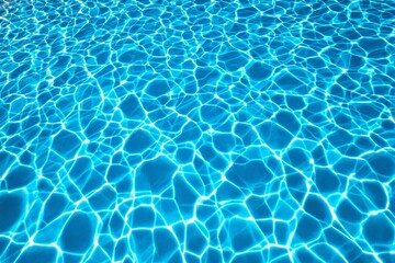 Poster - Blue water surface with light reflections.