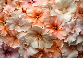 Poster - Beautiful Floral Pattern of Soft Pink and White Flowers in a Natural Background for Elegant Decorative Use and Artistic Inspiration