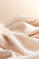Poster - Soft textures of woven linen fabric blend into gentle beige hues, creating an inviting backdrop ideal for lifestyle and home decor branding. The subtle depth adds warmth and elegance