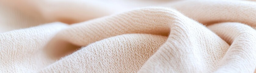 Poster - A soft abstract footer features a woven linen appearance in warm beige hues. Its subtly textured depth invites a natural feel, perfect for lifestyle and home decor promotions