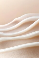 Poster - Serene representation of sand dunes in gradient beige, blending into warm neutral hues. The soft-focus design creates an organic and tranquil atmosphere, ideal for advertising text placement