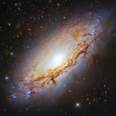 Wall Mural - galactic beauty captured in detail showcasing swirling stars and vibrant colors in the universe's va