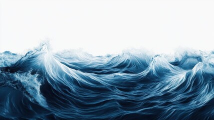 Poster - png. abstract blue wave background