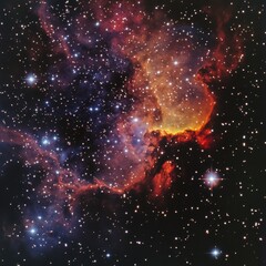 Wall Mural - colorful nebula in deep space reveals vibrant stars and cosmic dust in stunning detail