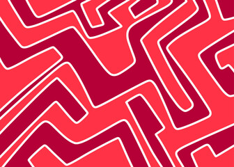 Aufkleber - Minimalist background with seamless colorful maze line pattern