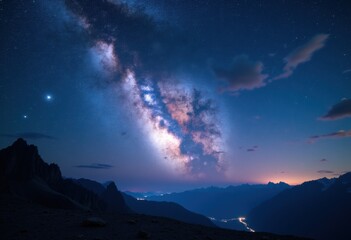 stunning astrophotography dazzling night sky filled celestial wonders, stars, galaxy, constellations, milky, way, astronomy, nebula, universe, telescope