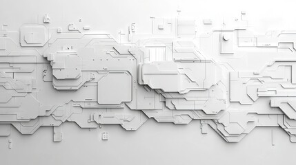 Poster - architectural design: blueprint plan - contemporary portrayal of a modern residential building / tec