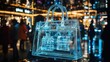 © hazia - Transparent handbag 3D model in shopping mall