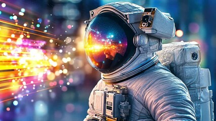Poster - Exploration of the cosmos through the eyes of an astronaut in outer space